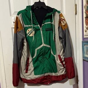 Star Wars Bobba Fett Multicolor Lightweight Jacket sz L
